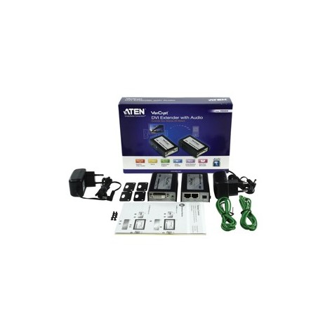 Aten DVI Cat 5 extender met audio